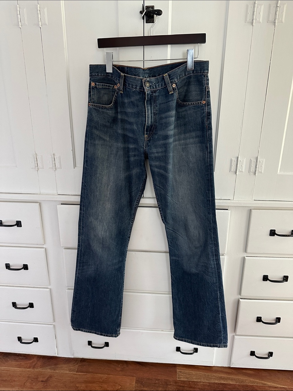 Levi's Men's Bootcut Jeans in Faded Indigo Blue